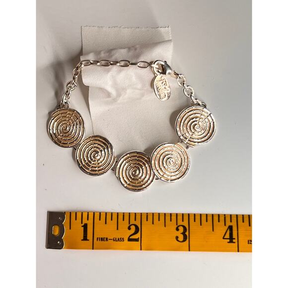 VINTAGE MCM FEDRA Gold Spiral Link Chain Bracelet - Picture 5 of 5